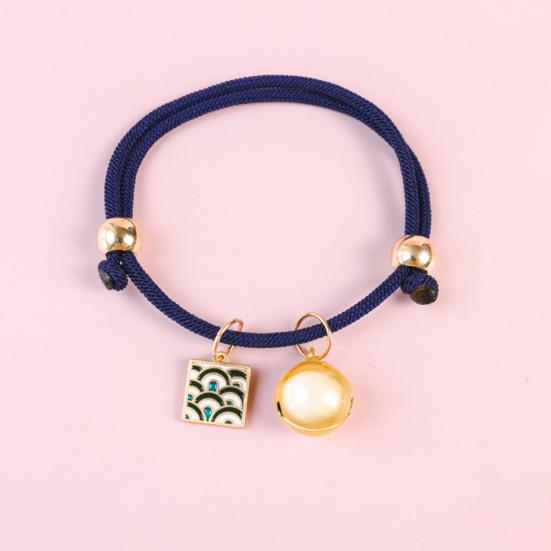 Pet Collar Chinese Style Attractive Adjustable Universal Cats Dogs Collar Necklace with Bell for Spring Festival