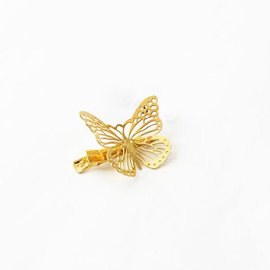 Vintage Women Hollow Butterfly Metal Hairpin Side Hair Clip Barrette Headwear
