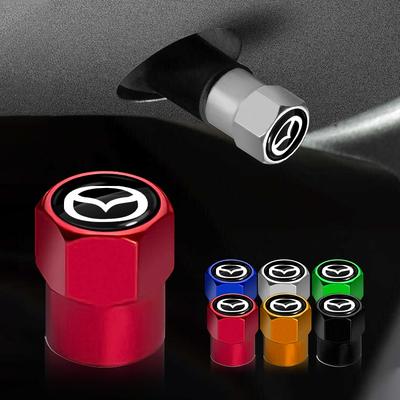 4 Pezzi Coprivalvole Auto Impermeabili Styling Auto Accessori Auto Per 3 Alexa 3 5 CX-3 CX-4 CX-5 CX-7 CX-9 Axela 6 RX8 7 MX3 MX5