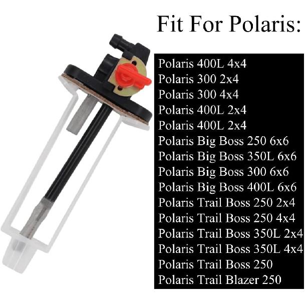 Hedie 7051006 Petcock Fuel Shutoff Valve Fit for 1993-2009 Po-laris Scrambler Sportsman 400 425 500 Replaces 7051014