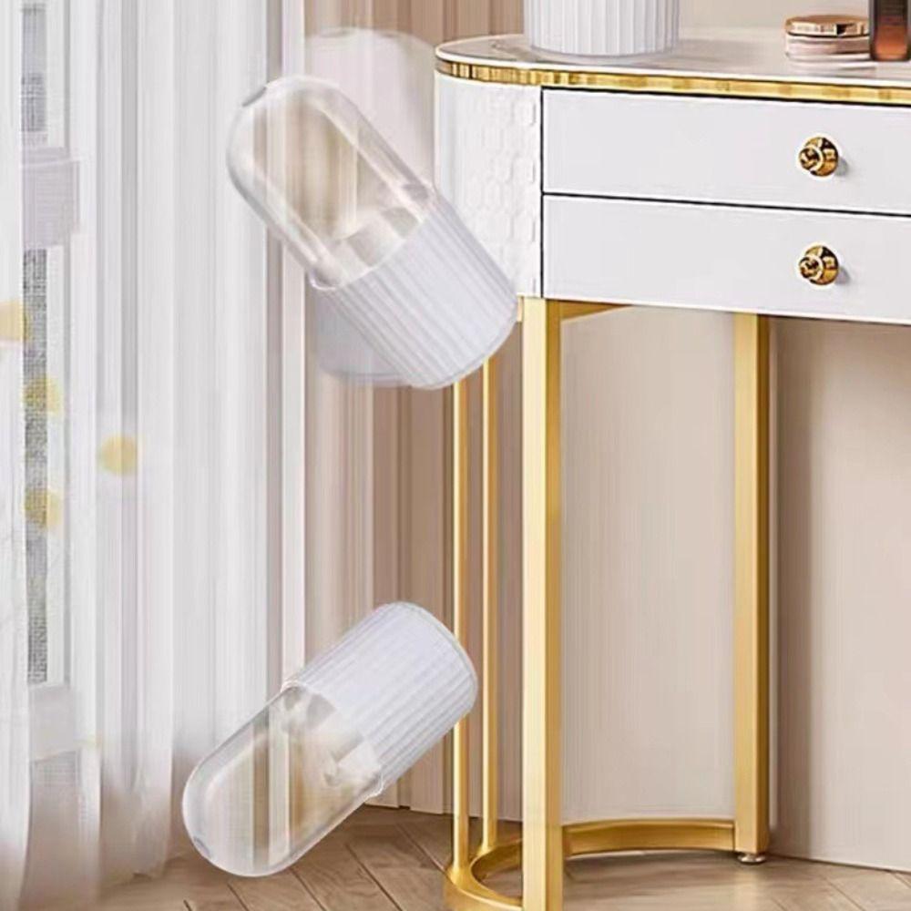 Rotatable Makeup Brush Cylinder with Cover Compartment Pen Holder Dressing Table Shelf  Collection