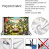 2D Cartoon Frosch Geburtstag Hintergrundtuch, Outdoor Natur Wandbehang