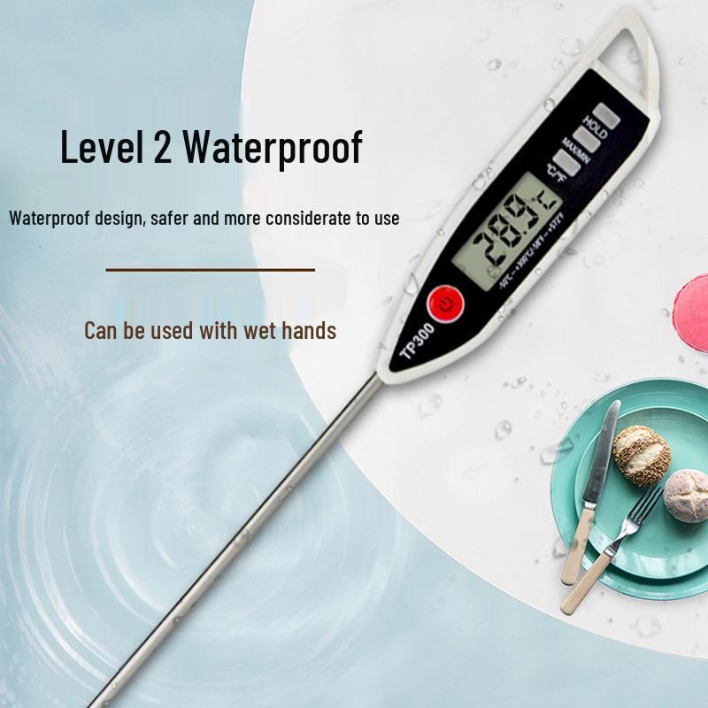 

Stainless Steel Probe Food Thermometer for Kitchen, Barbecue, Baking, Cream, and Oil