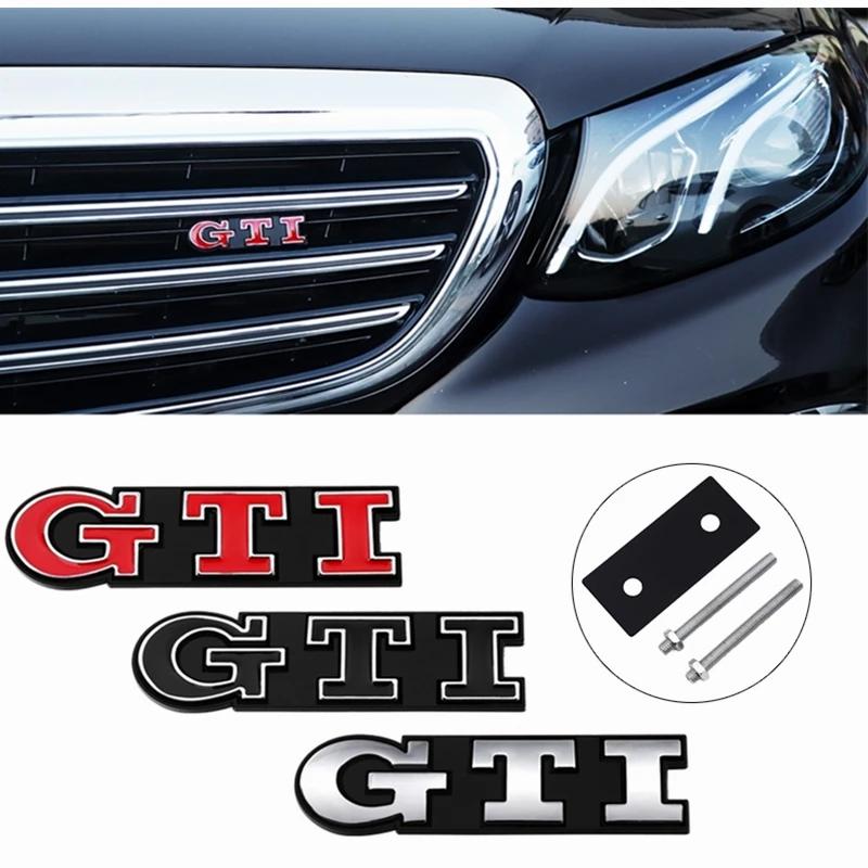 3D Metal GTI Badge Car Front Grille Emblem for Volkswagen VW Caddy Golf 5 6 7 8 GTD Polo Jetta Passat B5 Tiguan Touran MK3 MK5 RJ4