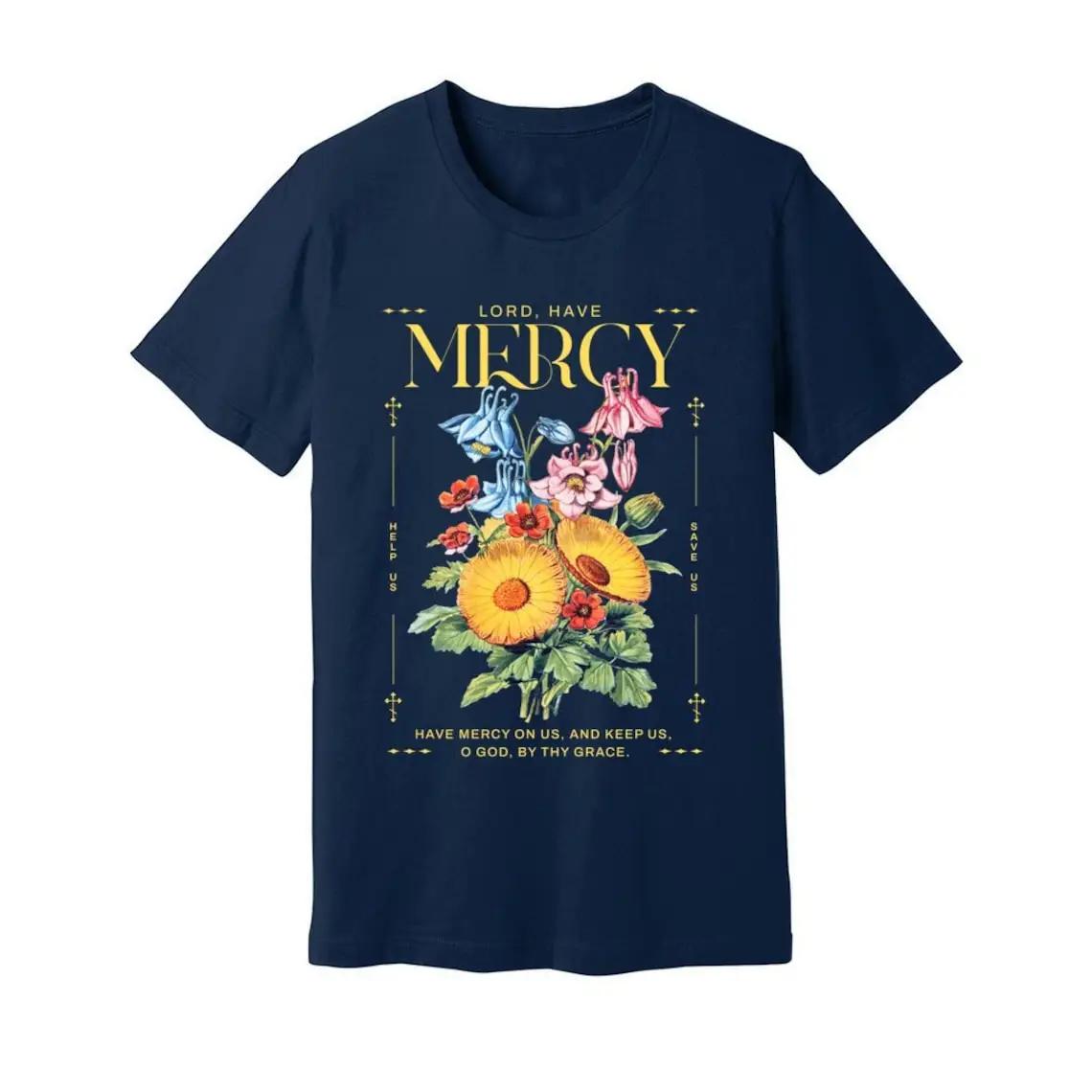 

Lord Have Mercy Orthodox Christian Theotokos Flower TShirt 100 Cotton ONeck Short Sleeve Summer Casual Mens Tshirt 4XL