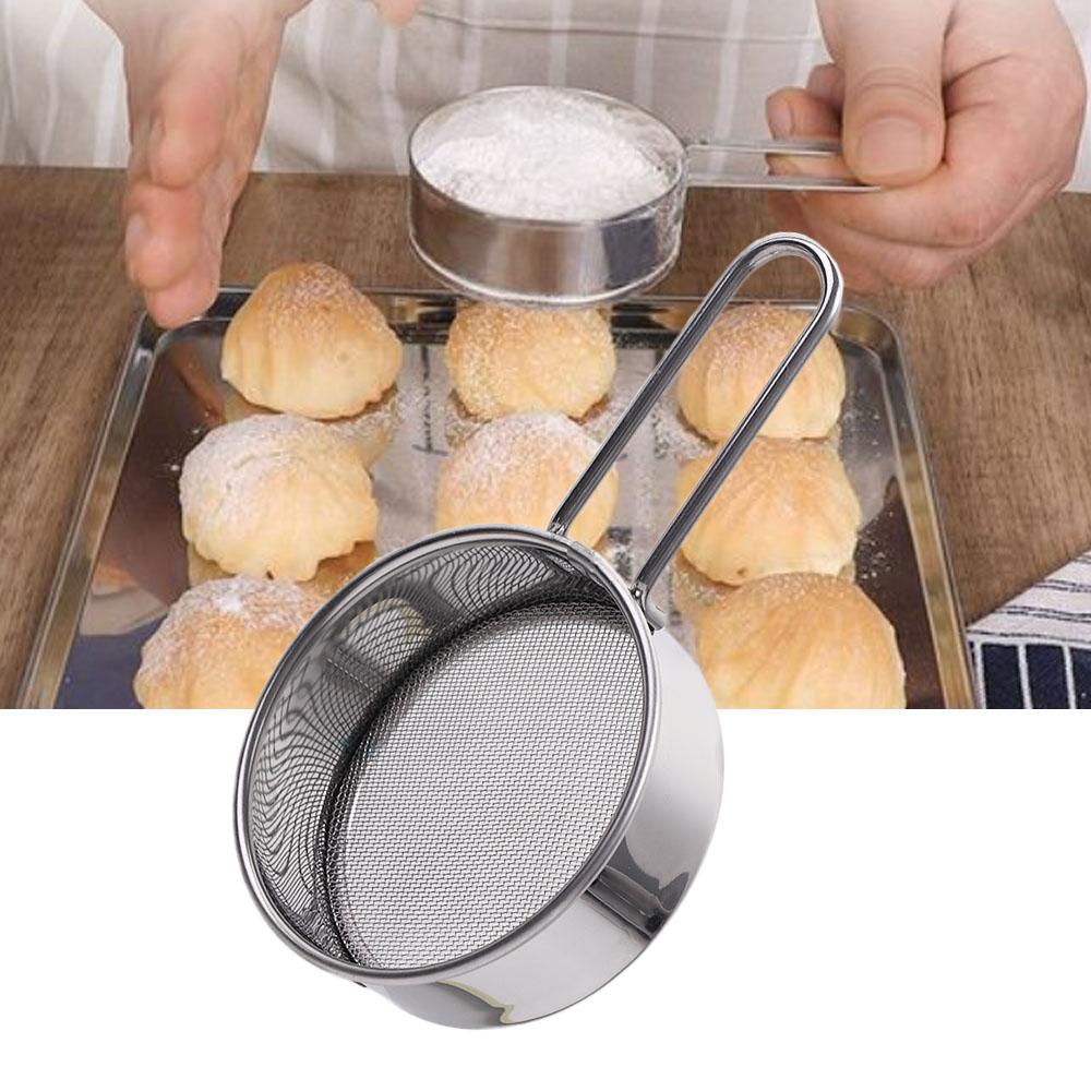 Handheld Kitchen Strainer Colander Fine Mesh Filter Spoon Flour Sifter Powder Sieve Sifting Tool