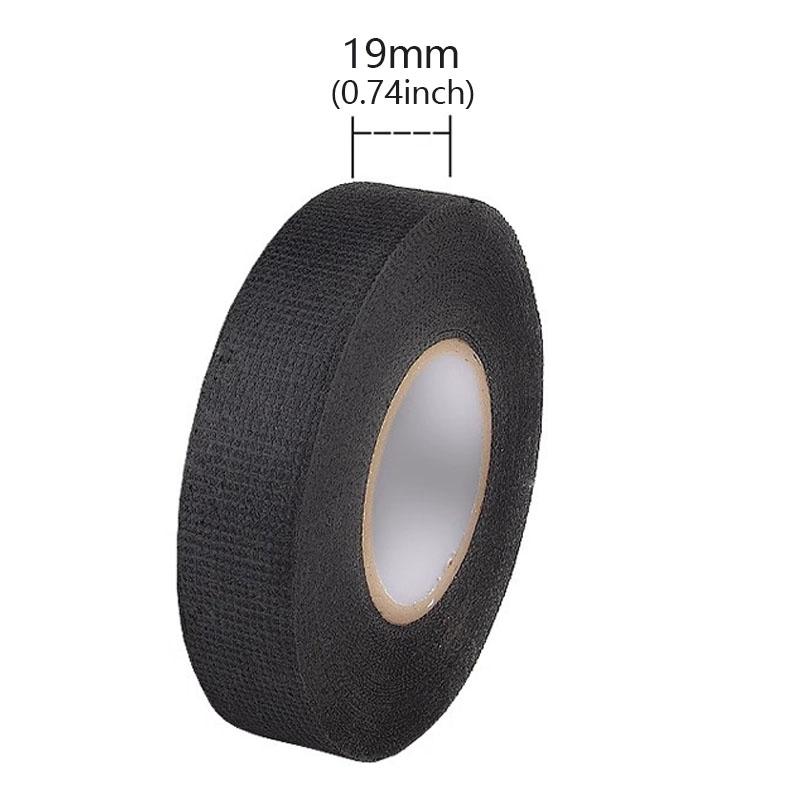 Electrical Tape Heat Resistant Harness Car Cable Harness Waterproof Insulating Electrical Tape Black Self Adhesive Fabric Tape