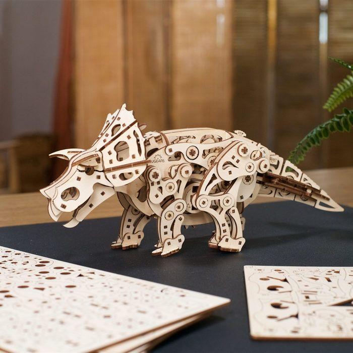 Triceratops - Ugears - Puzzle 3D en bois