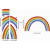 Fabric Large Rainbow Wall Decals Peel and Stick, Precut Original Hand Drawn Colorful Vigor Watercolor Full Rainbow Wall Sticker Decor for Kids