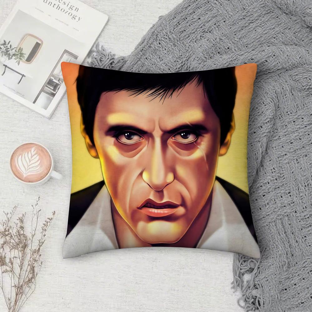 

America Film S-scarface Thriller Pillow Case Cover Square Sofa with for pattern comfortable cushionsuitable of room 12x12Inch