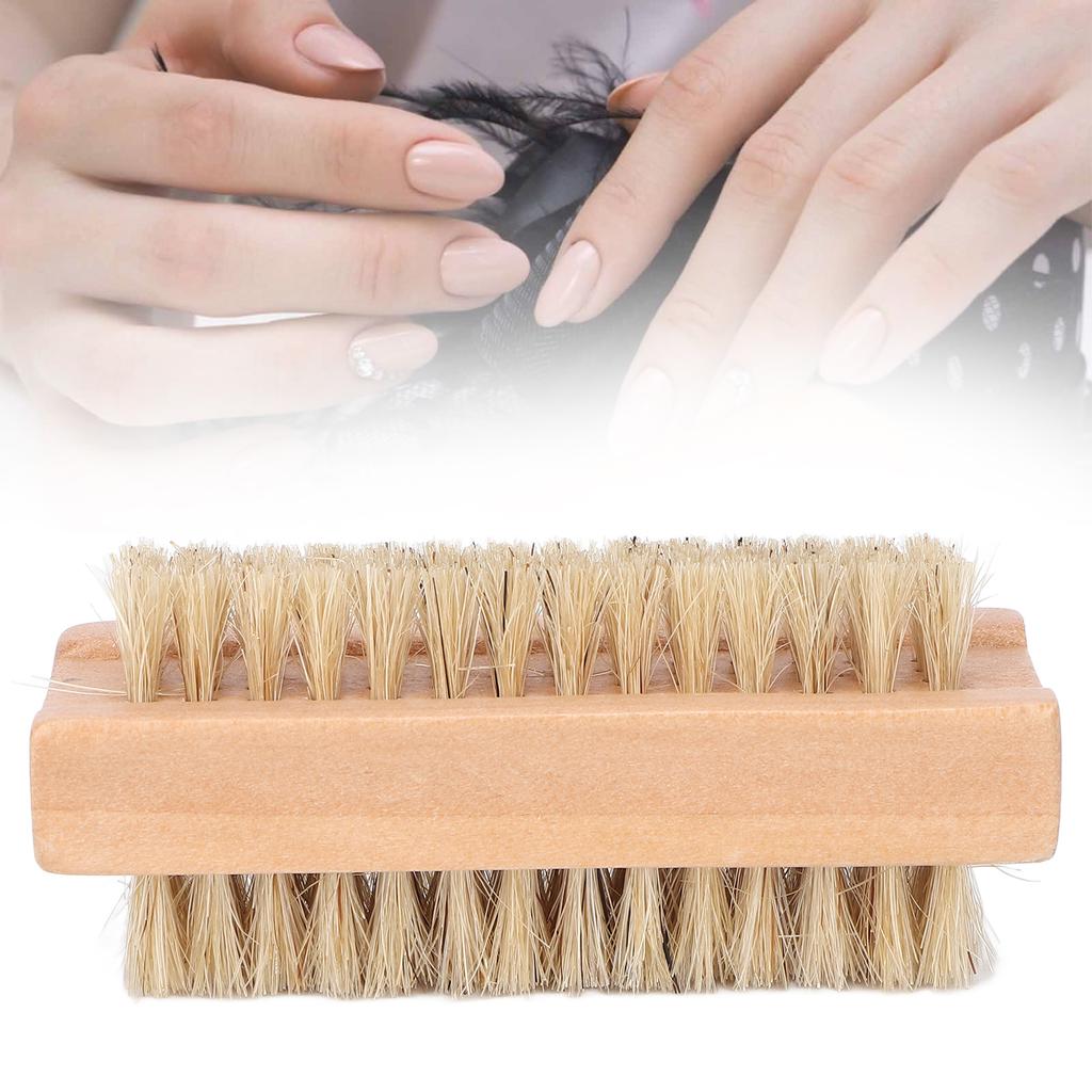 Nail Brush Fingernail Toenail Cuticle Cleaning Double Sides Wooden Manicure Pedicure Brush