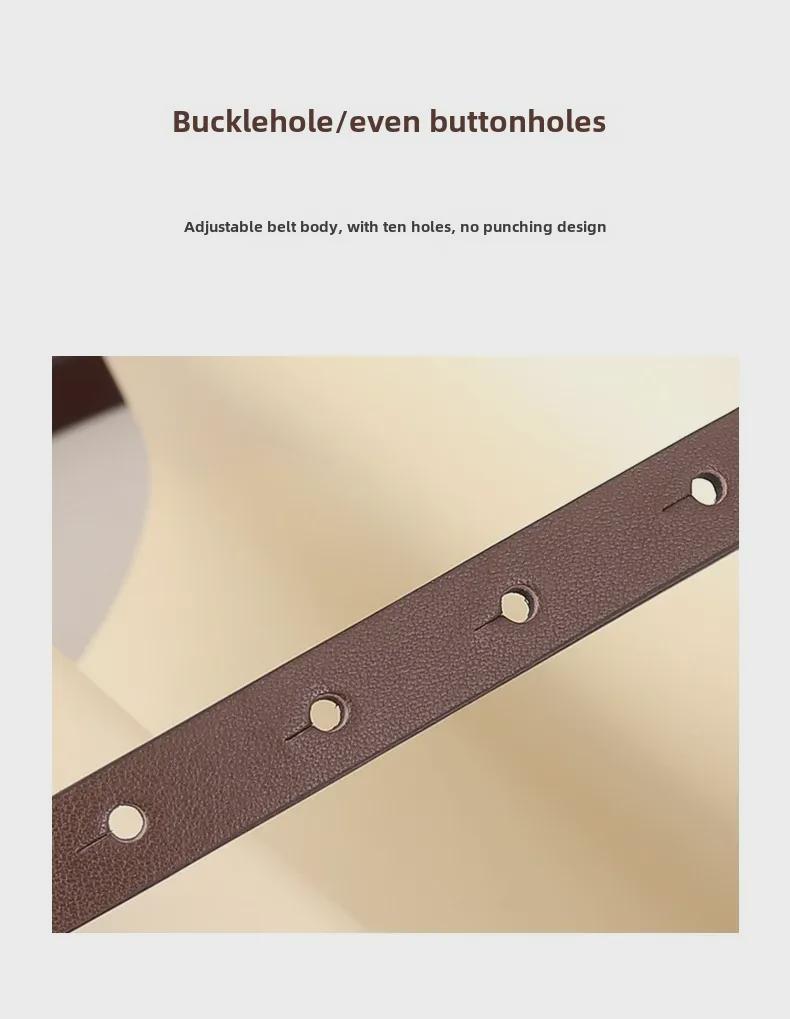 Curea din piele de vacă cu cataramă retro aurie pentru femei - la modă, lungă, cu etanșare în talie de înaltă calitate.