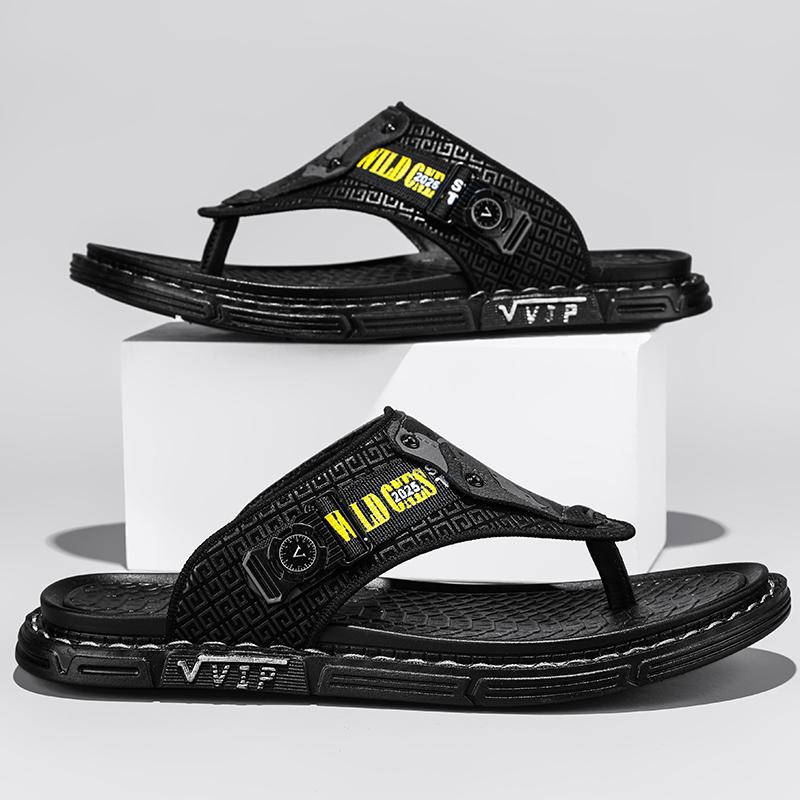 Men's Slippers Summer Outdoor Casual Beach Shoes Vacation Indoor Sandals Soft Bottom Comfortable Fashion Non-slip Breathable