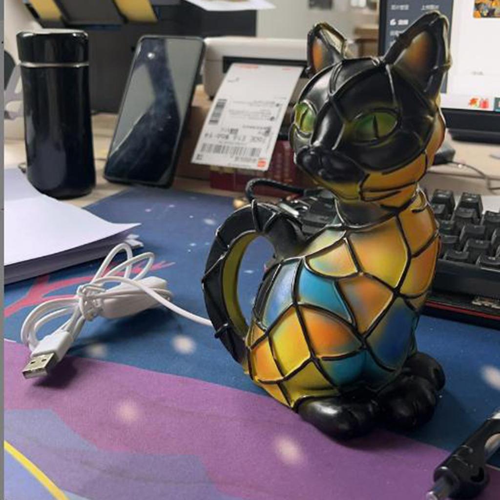 Dog Series Art Night Light, French Lamp, Corgi Lamp, Stained Resin Tabletop Night Light, LED Cute Pet Table, Vintage Animal Home Decor