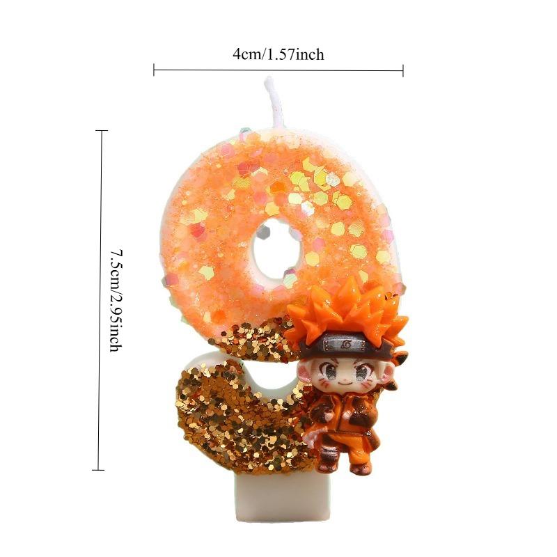 Narutos New Product Cartoon Anime Digital 0-9 Creative Party Birthday Candle Cake Candle Decoration Birthday Gift