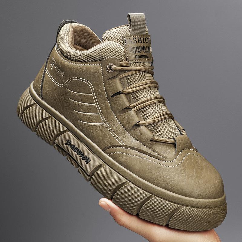 

Men s Autumn 2025 Autumn Platform Non-slip Versatile Tide Shoes Teen Breathable Casual High Top Board Shoes Men s 44