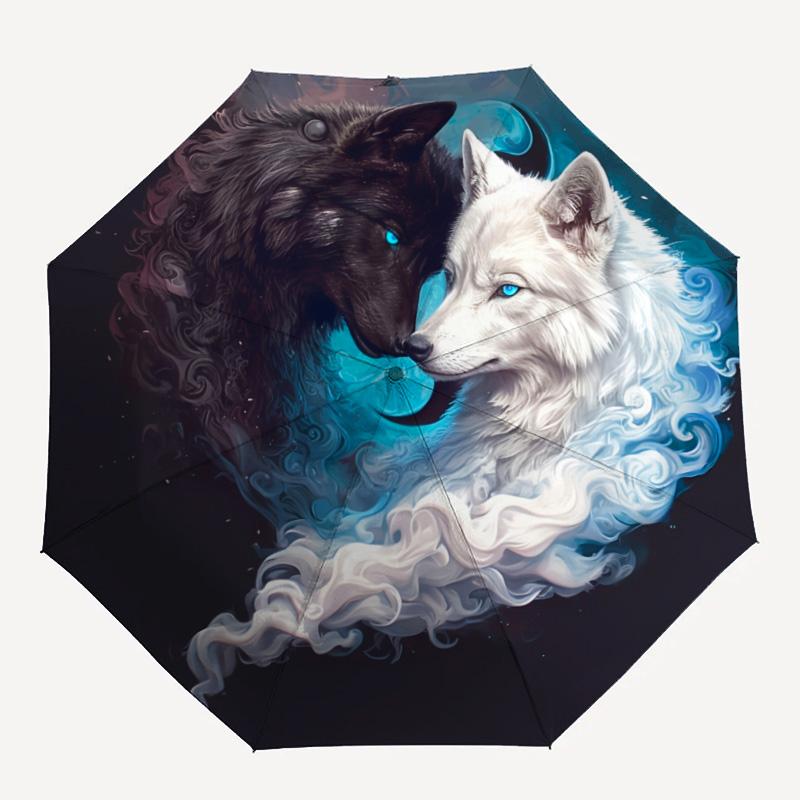 1pc animal Umbrella Portable Folding Umbrella Iron Frame Hole Bone Structure Outdoor Home Umbrella