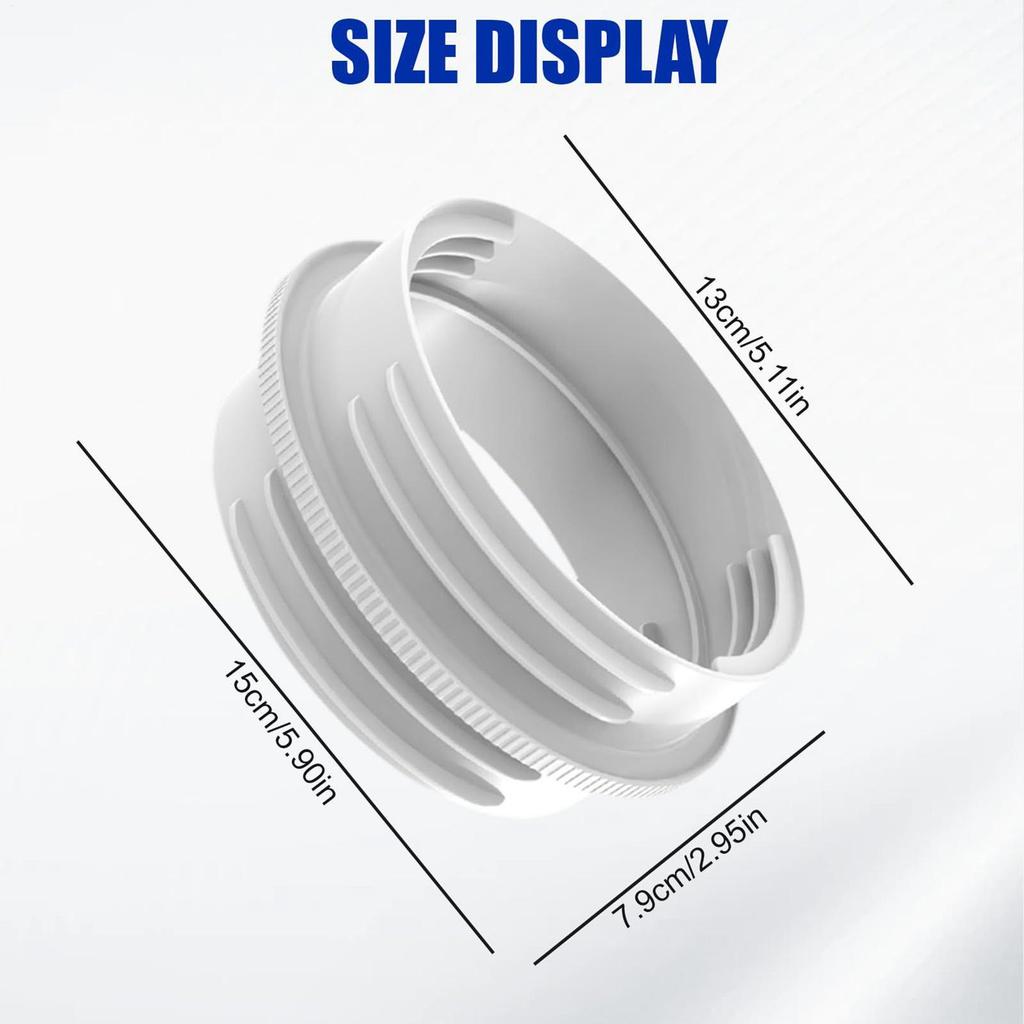 Portable Air Conditioner Hose Connector AC Exhaust Hose Adapter for 5.1/ 5.9Inch Leak-Proof Replacement Extender Mount Adapter