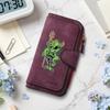 Cool Green Demon Pattern Long Wallet for Daily Use Fashion Multi Card Slot Purse
