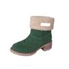 Winter New Women's Martin Boots Thick Heel High Heel Medium Boots Velvet Foot Large Size Women's Boots