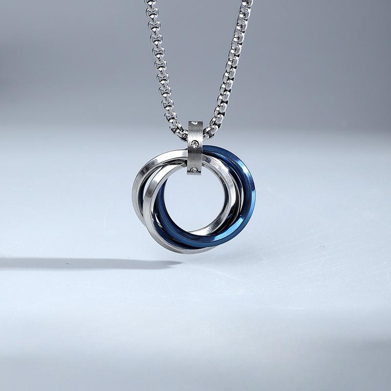 The Necklace Has A Unique Design and Is Versatile for Men. It Is A High-end Accessory with A Titanium Steel Pendant for Men's Necklaces.