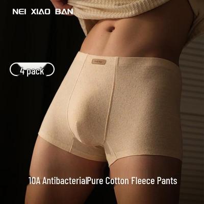 Nei Xiaoban Men's Pure Cotton Antibacterial Boxer Briefs