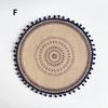 1PC Round Flower Print Table Placemat Nordic Style Non-slip Placemat Heat Insulation Furniture Decoration Mat Coffee Cup Mats LS