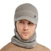 Winter Men Hat Outdoor Ear Protection Warm Thick Bicycle Knitted Cap Scarf Windproof Visors Baseball Cap Male
