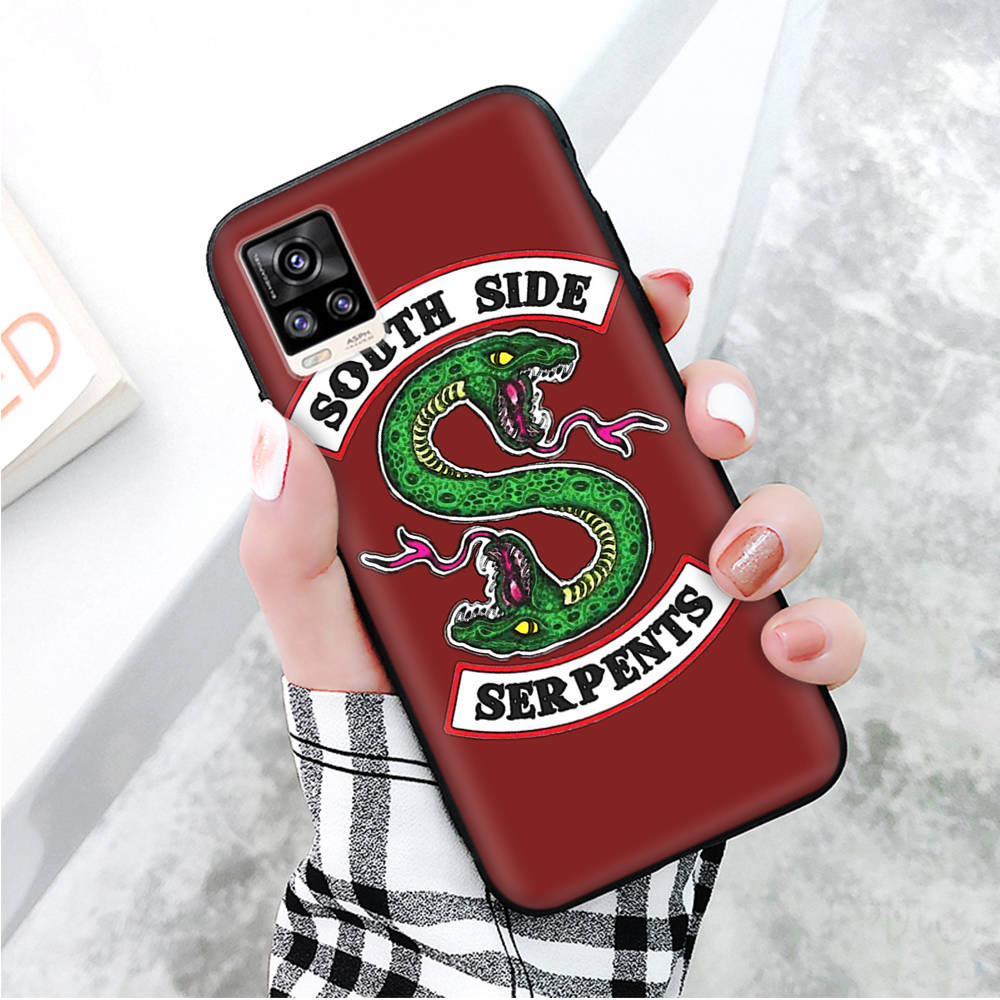 Black Case for Xiaomi Redmi 13C Note 9 iPhone XR 7 8 14 15 11 12 13 X XS Pro Max Samsung A25 S23 S24 FE Ultra Plus South Side Serpents