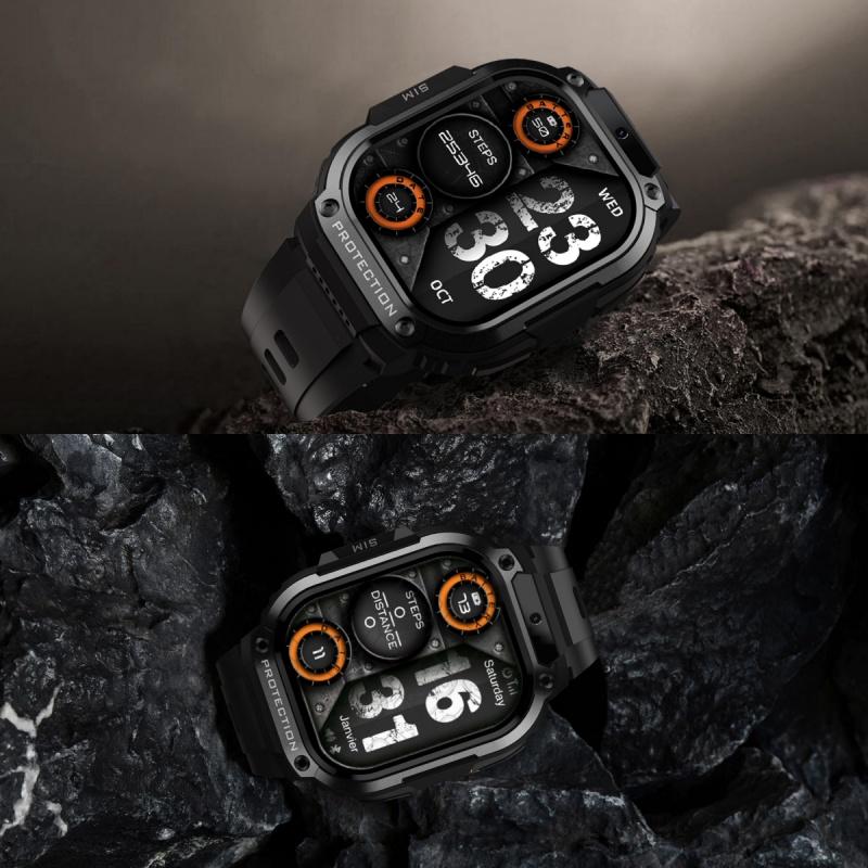 DM63 4G Smartwatch 2,13 tommer Android 8.1 2GB RAM 16G ROM 1000mAh Single SIM WIFICamera GPS Sports Watch
