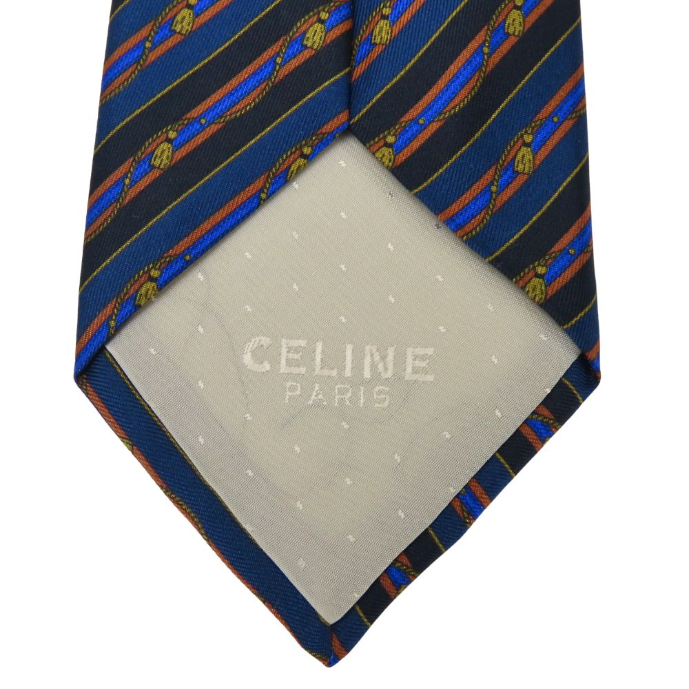 Gebrauchte CELINE Krawatte Regimentskrawatte Marine System mehrfarbig Anzug