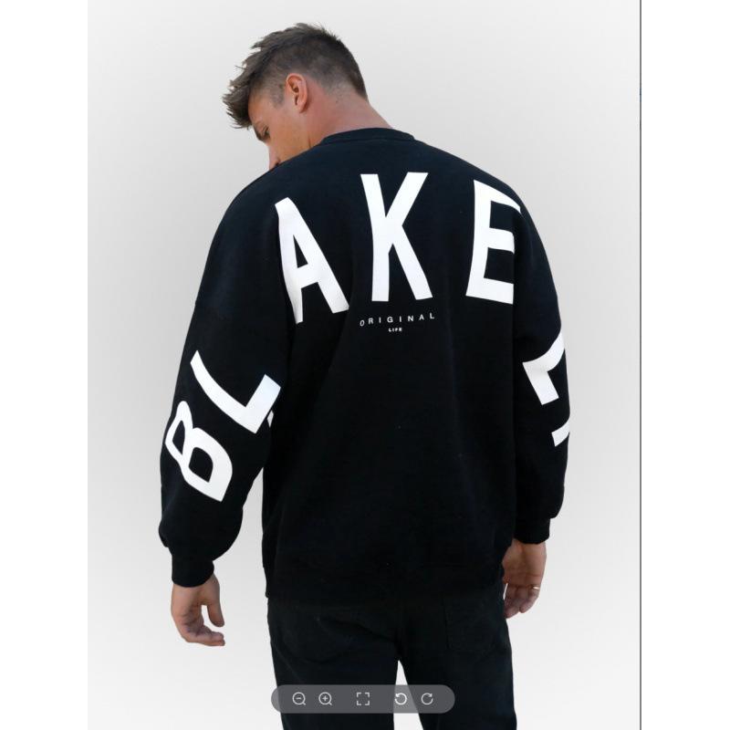 Neuer grenzüberschreitender europäischer und amerikanischer Mode-Druck verdickter vielseitiger langärmeliger lockerer Pullover weibliche Trendmarke