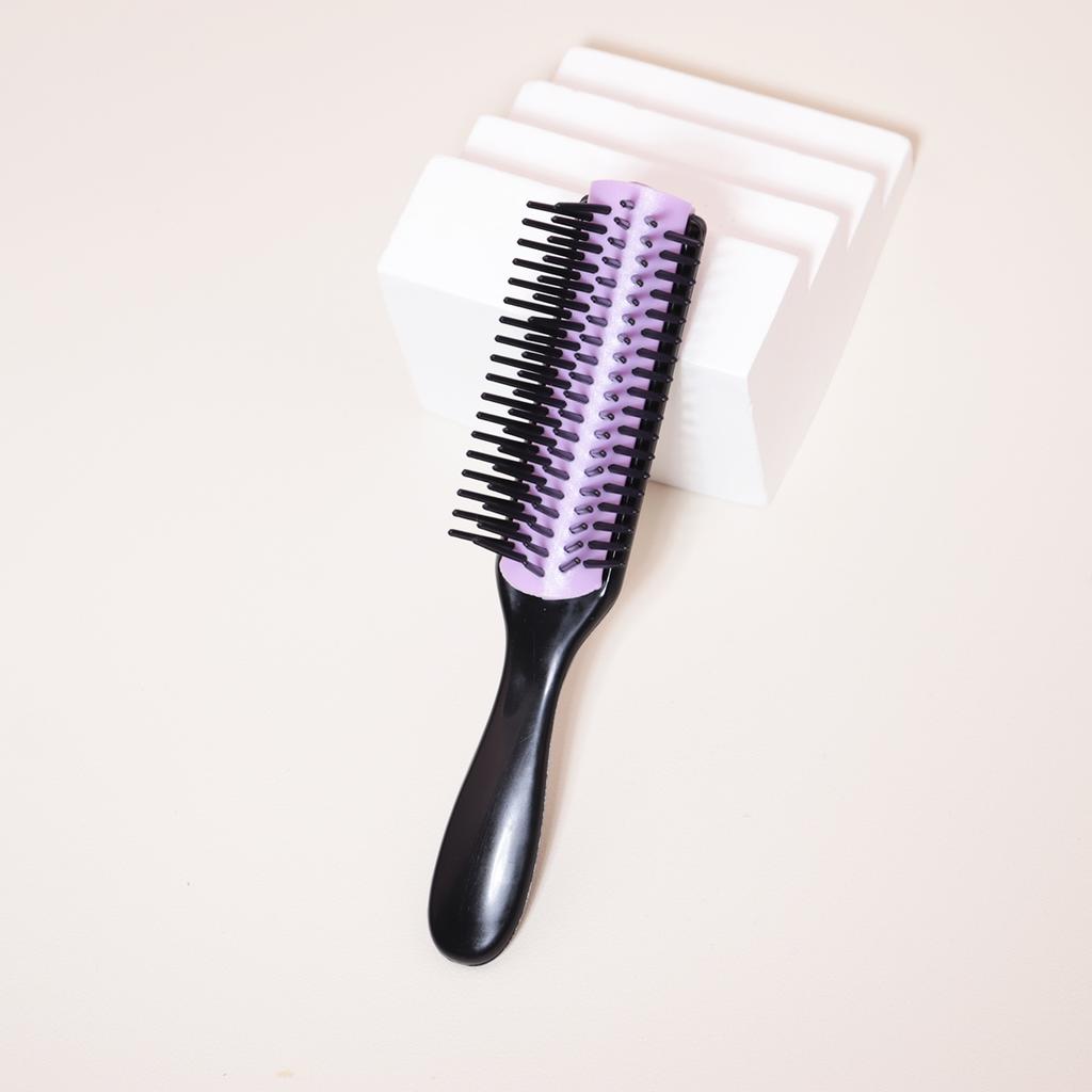 Hairdressing nine row styling comb, durable ASB plastic handle, suitable for both dry and wet use, special for real hair wigs