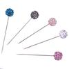 30Pcs Safety Pin Muslim Hijab Scarf Pin  Ball Brooch Straight Head Pin