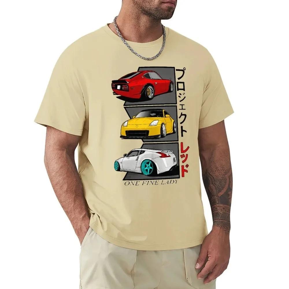 One Fine Lady 240z 350z 370z Jdm Men T Shirt Fast Car Vehicle Vintage Tees Sleeve Round Neck T-Shirt Cotton Plus Size Clothes