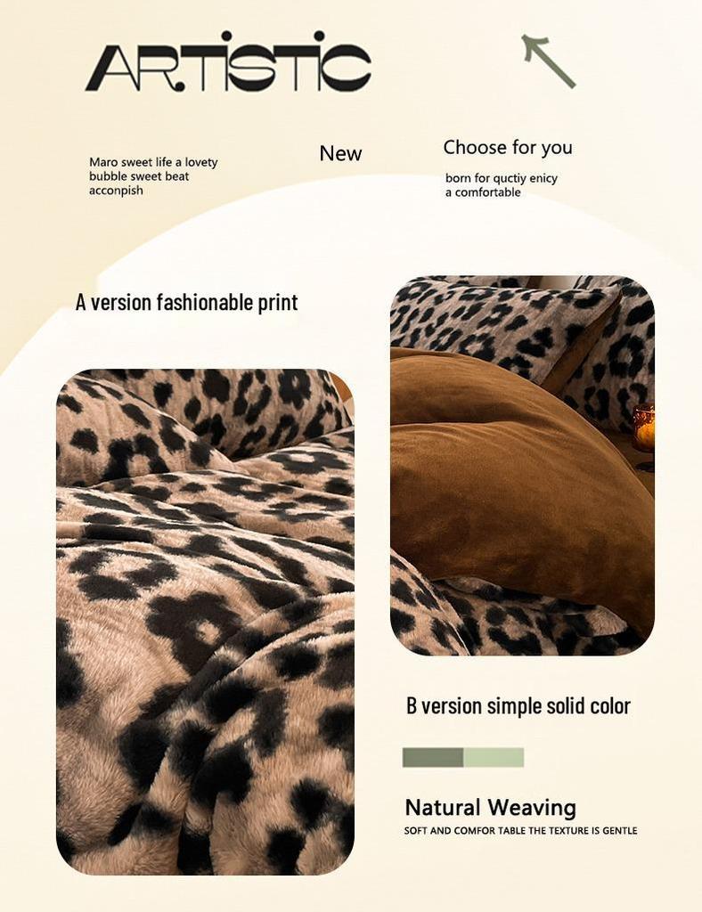 2025 Merlad Double-Sided Furry Velvet Bedspread & Sheet Set