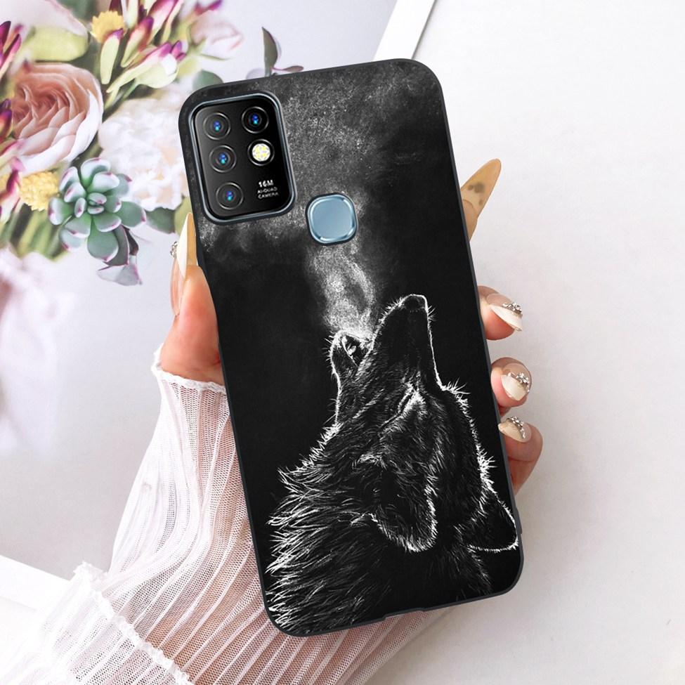 Case For Infinix Hot 10 Cover Aesthetic Cute Cat Fashion Funny Painted Bumper For Infinix Hot10 X682B X682C Casing