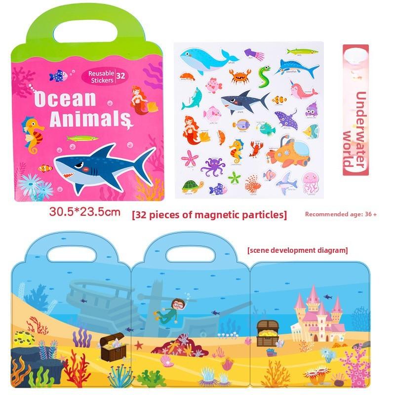 Childrens Educational Puzzle Book With Reusable Magnetic Stickers For Focus Development And Quiet Play