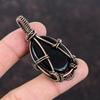 Black Onyx Pendant Copper Wire Wrapped Pendant Handmade Pendant Beautiful Wire Wrap Jewelry Genuine Gemstone Pendant Copper Jewelry For Gift
