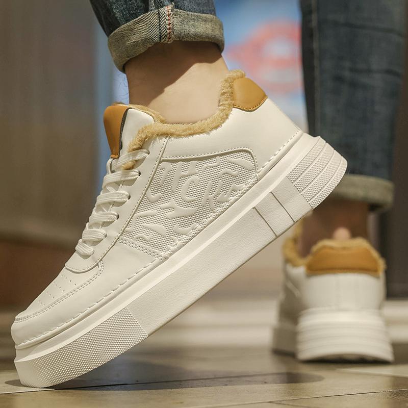 Men's casual cotton winter new sneakers light fleece-lined shoes soft-sole outdoor speed running shoes fashion sports tide shoes