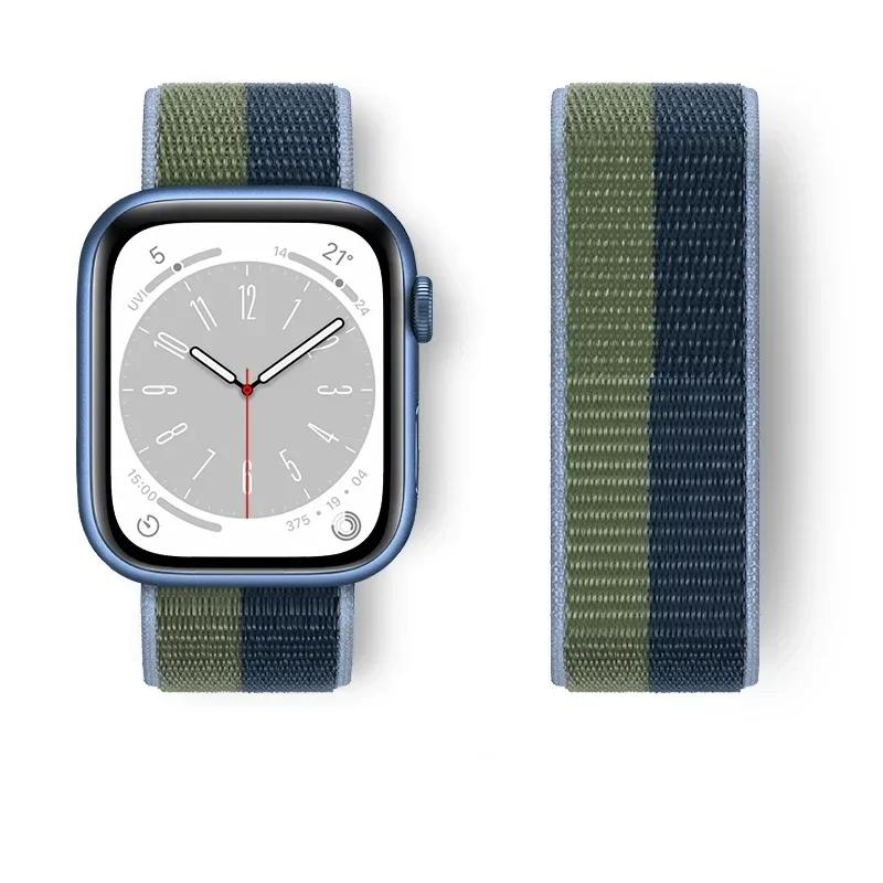 Nylon Band for Apple Watch Strap 49mm 45 41mm 44mm 40mm 42mm 38mm Adjustable Elastic Bracelet iWatch Ultra Series 9 3 4 5 SE 678