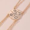 Set di gioielli da 4 pezzi Migliori Amici Per Sempre Collana Sole Luna Nuvola Stella Amicizia