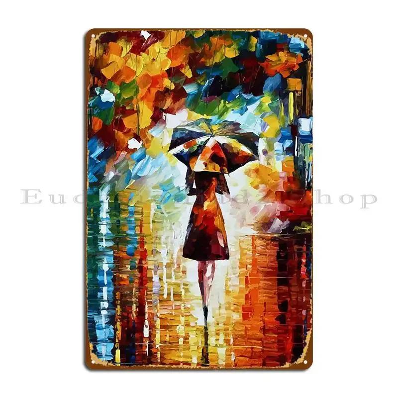 Leonid Afremov Landscapes Metal Plaque Poster Printing Painting Wall Mural Character Plaques Tin Sign Poster