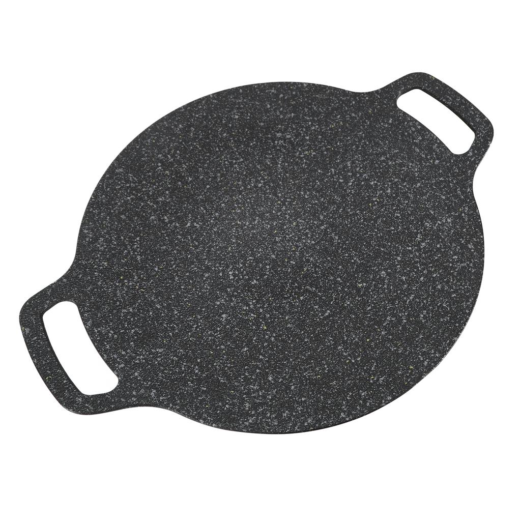 Okrągła patelnia grillowa w stylu koreańskim Aluminiowa nieprzywierająca powłoka z kamienia medycznego Patelnia grillowa do domu Mięsa