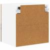 Wall Mounted Glass Cabinet PORTO Reclaimed Wood Style 40 x 31 x 40 cm Particleboard