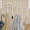Metal Over Door Hanger 7 Hook Punch-free Heart-Shaped Hooks Anti-Rust Creative Clothes Hanger Towels Clothing Hats