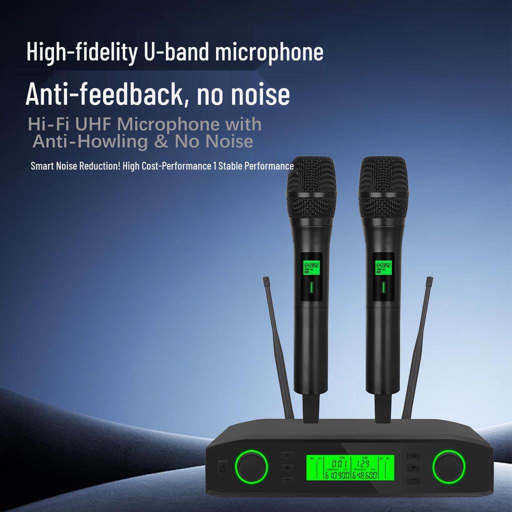 All-Metal Dual Wireless Professional Microphone for Performance & Meetings