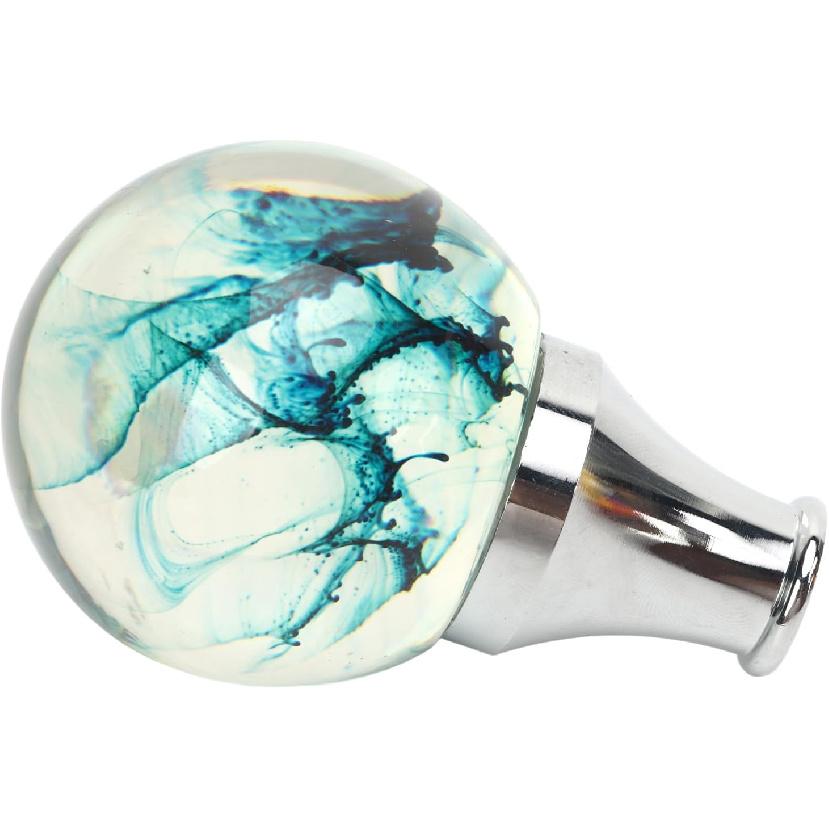

Universal Fit Gear Shift Knob with 3 Adapters - Enhance Driving Comfort for Manual Automatic Vehicles (Blue) синий