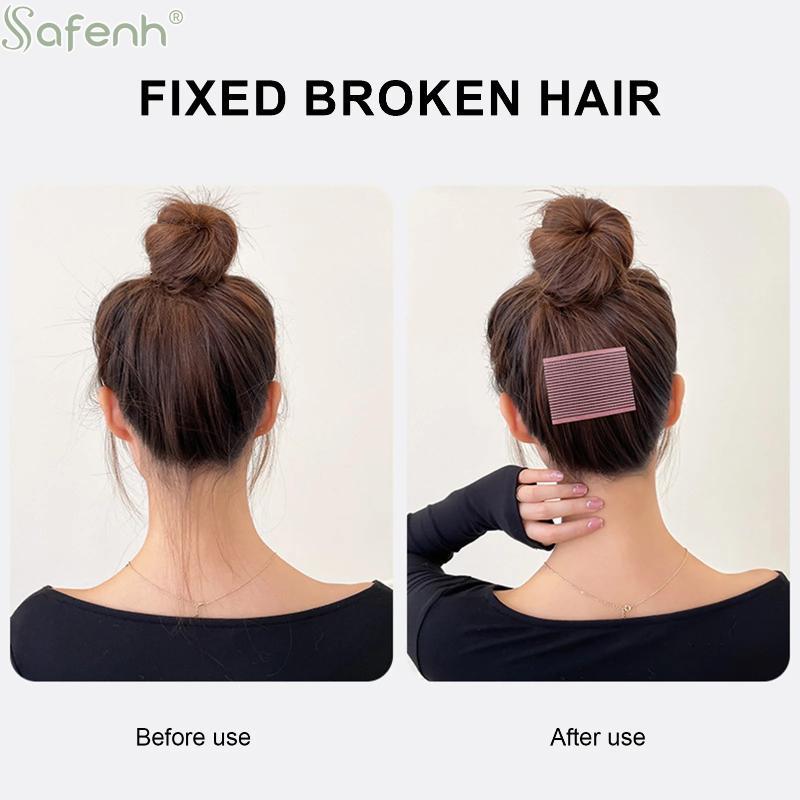 10 Stück einfarbige Haarspangen mit magischen Klebepunkten für Ponyfrisuren, Haarclips, Haaraccessoires und Styling-Tools für Damen, die sich waschen, Gesicht schminken und stylen möchten