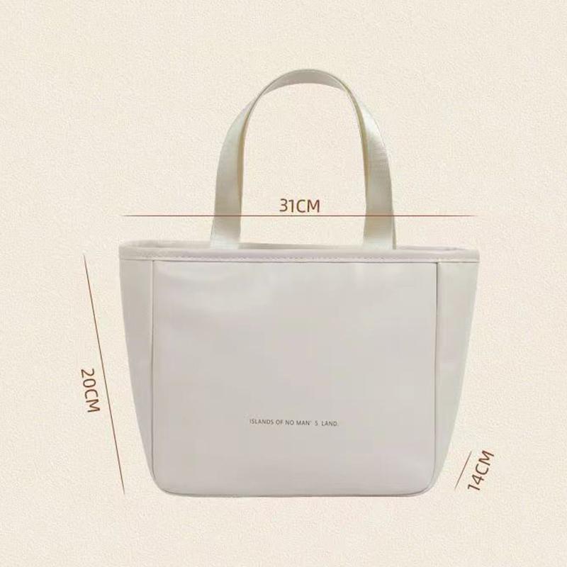 2024 New PU Lunch Thermal Bag Lunchbox Storage Bag Aluminum Film Cooler Office Outdoor Picnic Tote Insulation Bags For Girls